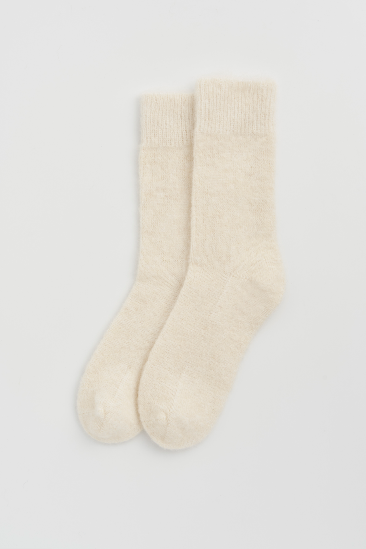 Clotted Cream Ultra Soft Alpaca Bed Socks: Small (UK 4-7)