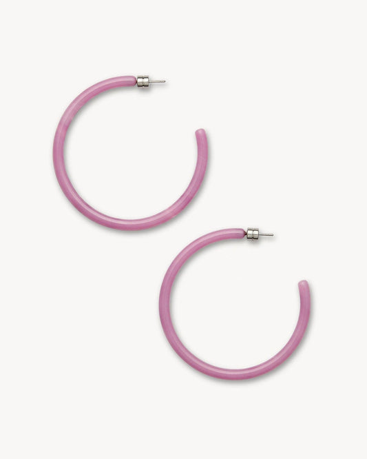 Large Hoops in Orchid