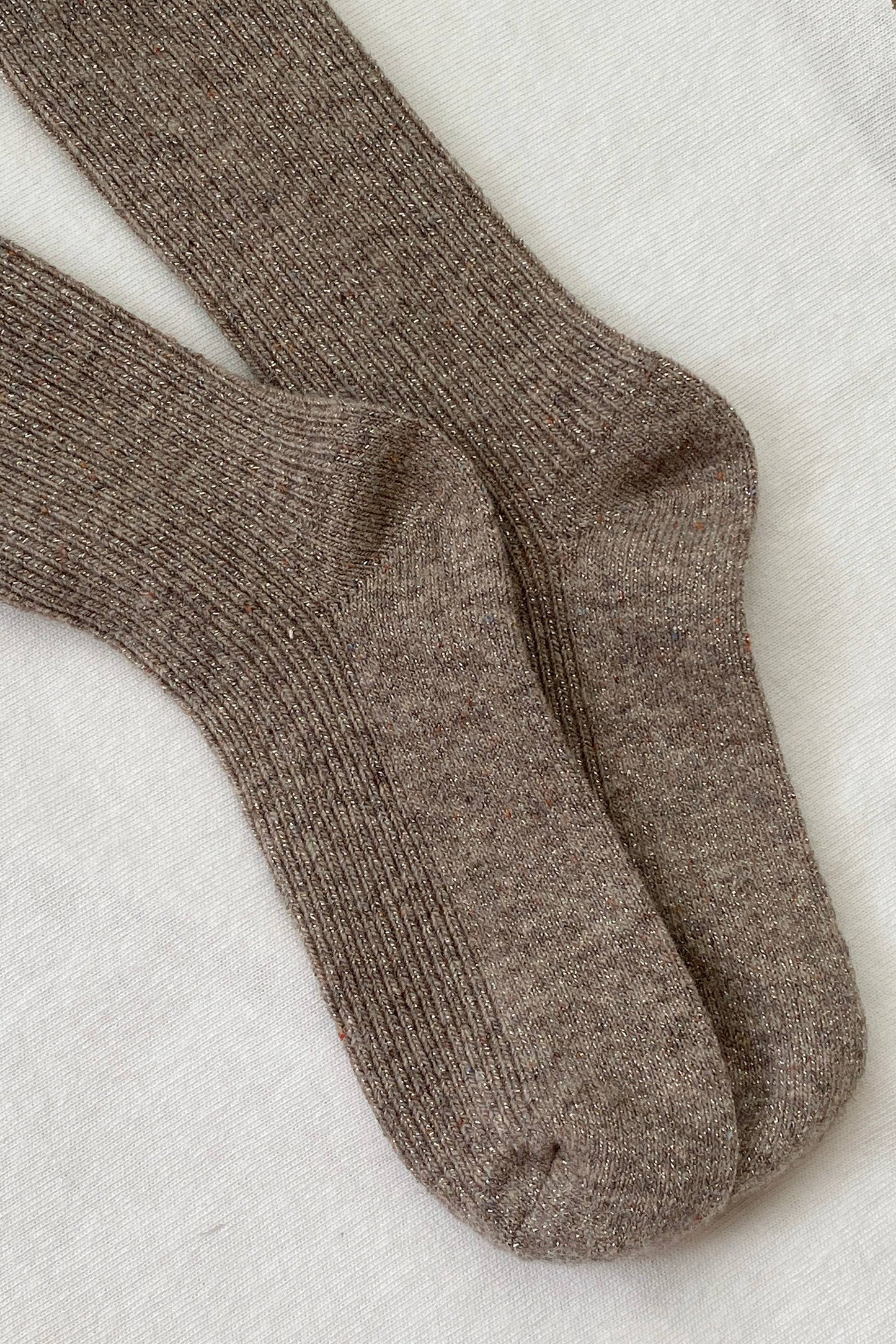 Winter Sparkle Socks in Champagne