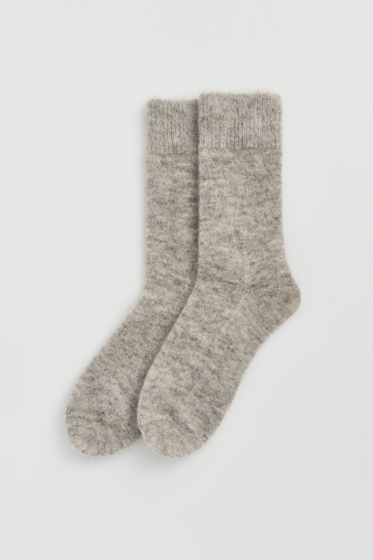 Correct Grey Ultra Soft Alpaca Bed Socks: Small (UK 4-7)