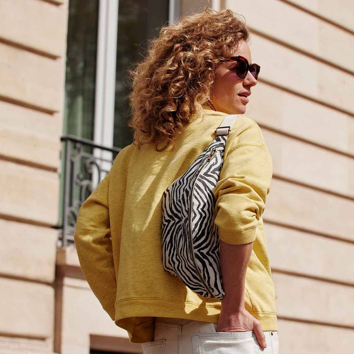 Banana Bag in Classic Zebra