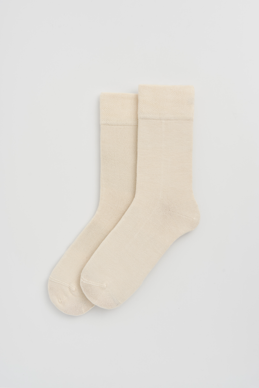 Clotted Cream Bamboo Socks: Clotted Cream / Small (UK 4-8)