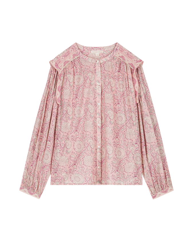 Louise Misha Pink Daisy Garden Jane shirt