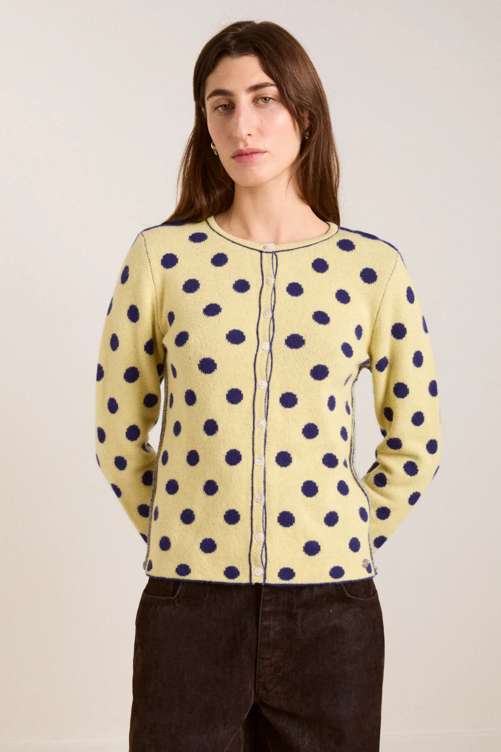 Damson Madder Tabithe Dot Cardigan