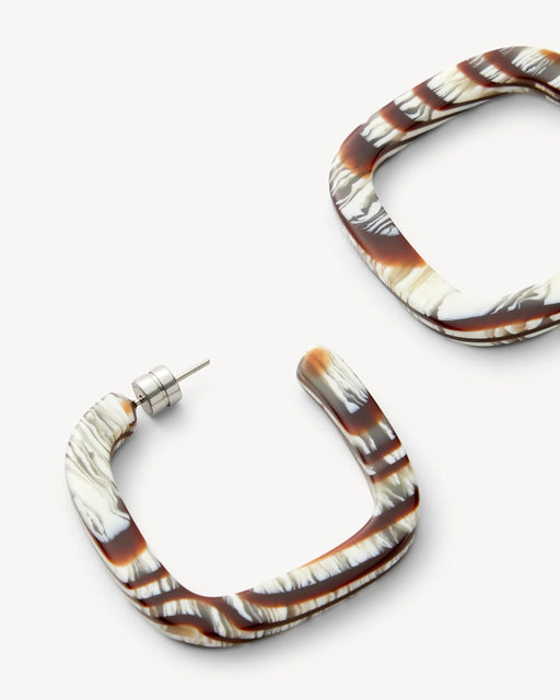 Machete Midi Square Hoop Earrings in Canyon