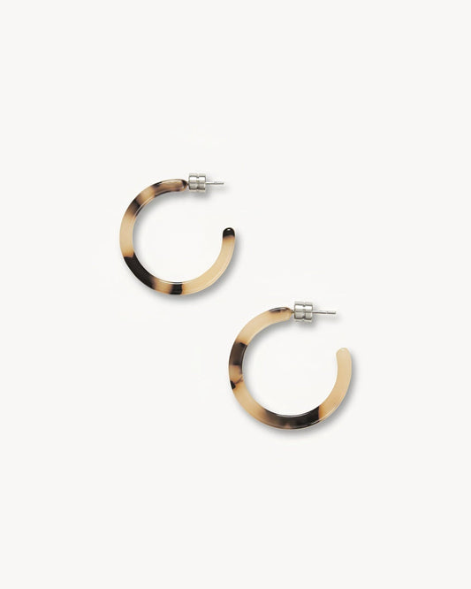 Machete Mini Hoops in Blonde Tortoise