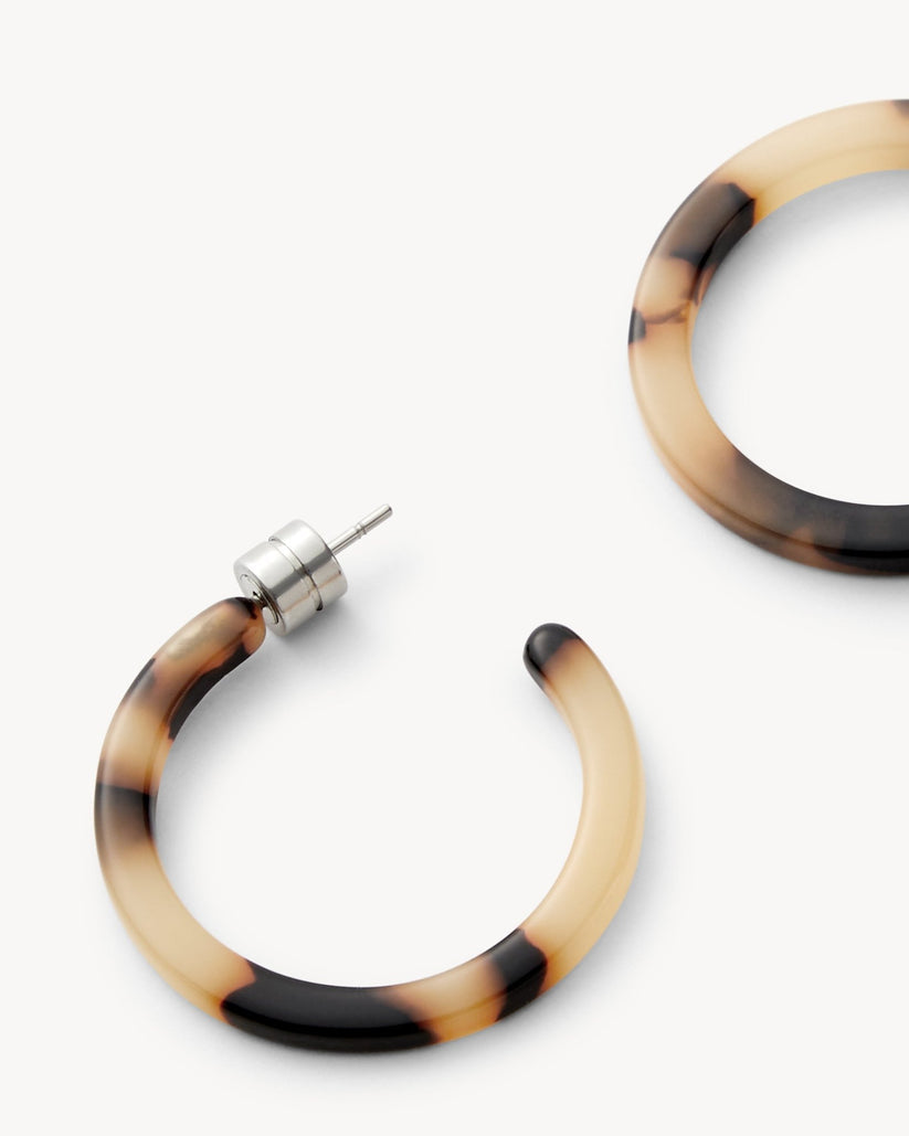 Machete Mini Hoops in Blonde Tortoise